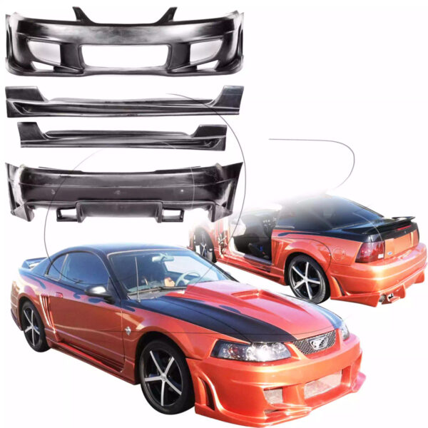 KBD Urethane V Spec Style 4pc Full Body Kit > Ford Mustang 1999-2004 (kbd_37-2014)