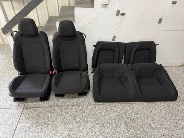 2015-2017 Ford Mustang GT Black Cloth Seats Coupe Front Rear Power Seats