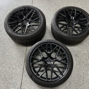 2015-2023 Ford Mustang Rohana RF Series Black Wheels Tires Set of 3 20x10"