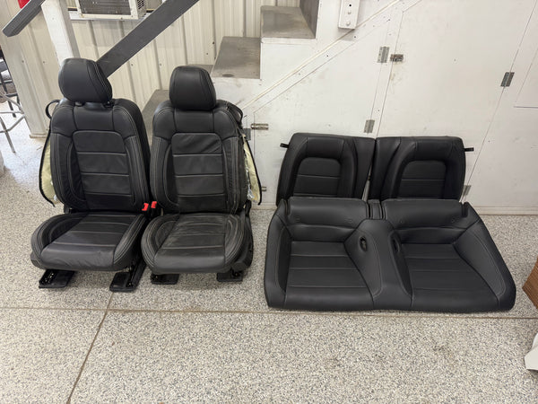 2018-2023 Ford Mustang GT Black Leather Coupe Front Rear Power Seats