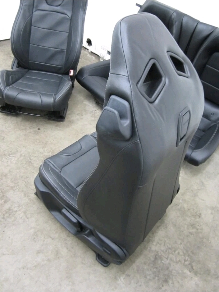 2015-2017 MUSTANG GT OEM RECARO BLACK LEATHER PERFORMANCE FRONT & REAR SEATS - Image 14