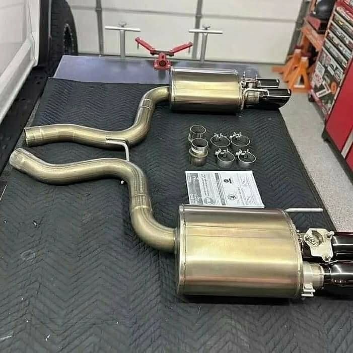 2018-22 Mustang CORSA axle back w\/ active exhaust. Black chrome - Image 2