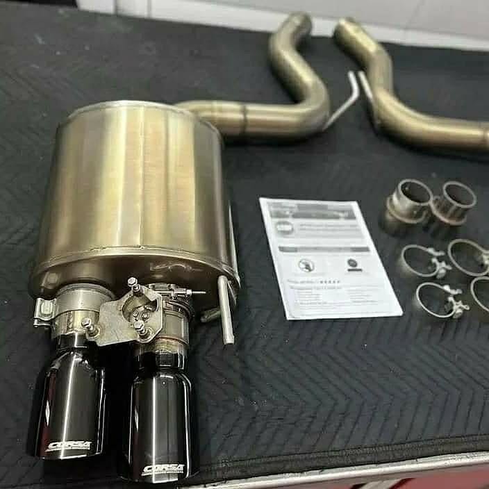 2018-22 Mustang CORSA axle back w\/ active exhaust. Black chrome - Image 5